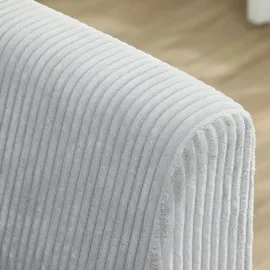 Homcom 3-Sitzer-Sofa, Couch mit Armlehnen Gepolstert Polstersofa mit Kordoptik | Hellgrau