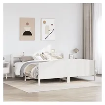 vidaXL Massivholzbett 180 x 200 cm Weiß