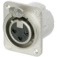 Neutrik NC3FD-LX-M3 XLR-Steckverbinder Flanschbuchse, Kontakte gerade Polzahl: 3 Silber