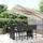 vidaXL Gartenbar-Set 9-tlg. Schwarz