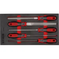 Stier Werkstattfeilen-Satz, 200 mm H2 5-teilig in Weichschaumeinlage (EVA)