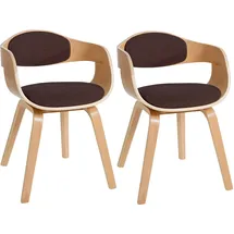 CLP 2er Set Stühle Kingston Stoff natura/braun