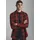 JACK & JONES Gingham Twill Langarmhemd Brick Red / Slim Fit M