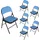 Hti-Living Klappstuhl Kunstleder blau 6er Set