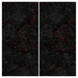 winwall Duschrückwand Duschrückwände ALU-Verbundplatte Dekor: Lava, (2-tlg), Wandverkleidung aus Alu rot|schwarz 100 cm x 205 cm