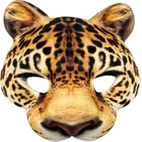 Leoparden Maske Gesichtsmaske Leopard für Halloween Kostüm Karneval Fasching Motto Party als Tier Verkleidung