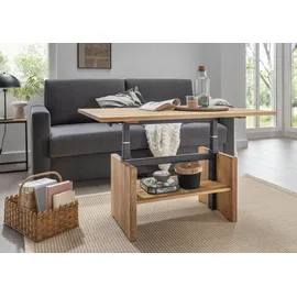 Paroli Couchtisch Massivholz höhenverstellbar Eiche 105 x 47 x 65 cm
