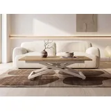 WFL GROUP Axen Braun Eiche 120-160 x 80 x 38-75 cm