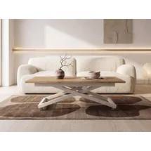 WFL GROUP Axen Braun Eiche 120-160 x 80 x 38-75 cm