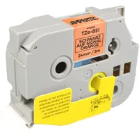 Ampertec P-Touch Band kompatibel zu TZe-B51 schwarz auf signal