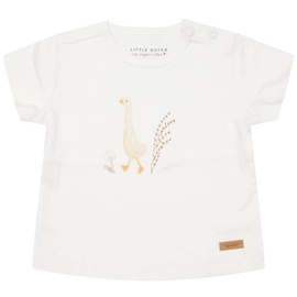 Little Dutch Kurzärmeliges T-Shirt Little Goose Walking White, Größe 50/56 | Little Dutch