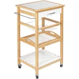 Wenko Servierwagen Finja Bambus 49,0 x 38,0 x 81,0 cm