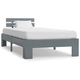 vidaXL Massivholzbett 100 x 200 cm Grau