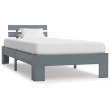 vidaXL Massivholzbett 100 x 200 cm Grau