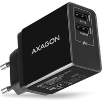 Axagon ACU-DS16 Ladegerät für Mobilgeräte Indoor Schwarz (16 W), USB Ladegerät, Schwarz