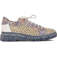 Damen Lederschuhe Maciejka 05850-06 Blau 40 - Dunkelblau/Gelb - 40