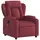 vidaXL Massagesessel Elektrisch Polyester 149,5 x 78 x 0 cm Weinrot
