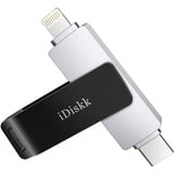 iDiskk MFi-zertifiziertes 256GB USB-Flash-Laufwerk für iPhone 15/14/13/12 USB-C Fotostick iPhone Speicherstick Lightning-Daumen-Laufwerk -iPhone Backup-Fotostick für USBB-C Telefone/Pad/PC/Mac