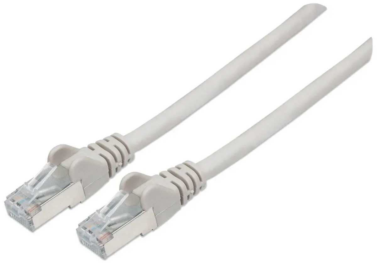 Intellinet Premium Netzwerkkabel, Cat6, S/FTP, 100% Kupfer, Cat6-zertifiziert, LS0H, RJ45-Stecker/RJ45-Stecker, 3,0 m, grau
