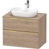 Duravit Waschtischunterschrank wandhängend „D-Neo“ 80 × 66,4 × 55 cm in Eiche Marmoriert