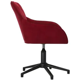 vidaXL Esszimmerstühle 2 Stk. Drehbar Weinrot Samt