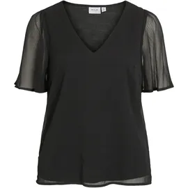VILA T-Shirt VIFALIA V-NECK schwarz L/XL (42)