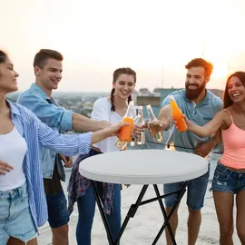 CASARIA Stehtisch 2er-Set weiß