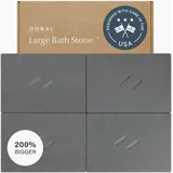 Dorai Home Stone Badematte für Badezimmer | Große, schnell trocknende Stein-Badematte | rutschfeste Oberfläche | anpassbares Design | 56,6 cm L x 80,3 cm B x 1,5 cm H | Schiefer