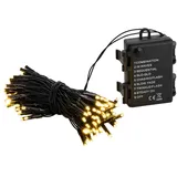 Lex 96er LED Batterielichterkette Schwarz für Innen- und Außenbereich,