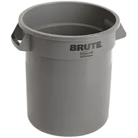 Rubbermaid PROREGAL Mülleimer, Grau Metall, Rund, 39.7x43.5x39.7 cm, Küchen,