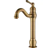 Hochwertiger Waschtischmischer aus Messing, Badezimmerarmatur mit 360° schwenkbarem Auslauf, verstellbarer Warm- und Kaltwasser-Waschtischmischer,