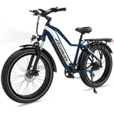 ECORUSH E Bike Herren Elektrofahrräder-Ebike 48V 13Ah Abnehmbarer Akku, 26 * 4.0 Zoll,250W & 25km/h, E Mountainbike 7-Gang mit LCD-Display,Reichweite Max 100km