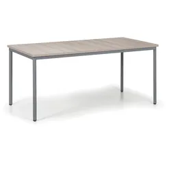 Esstisch TRIVIA, dunkelgraue Konstruktion, 1600 x 800 mm, Eiche natur