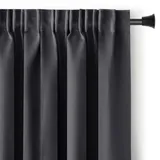 restilo Blackout Vorhang 140x245 cm Graphit 1 St. Kräuselband Verdunkelungsvorhang Blickdicht Fensterdekoration Dekoschal Dekorvorhang Blackout