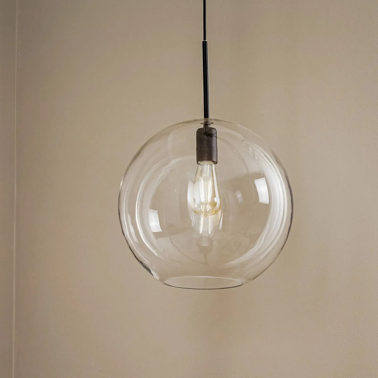Glas Hängelampe Sphere XL Nowodvorski Lighting, dimmbar, schwarz, für Wohn- / Esszimmer, Metall, Modern, Pendelleuchte - 35 cm - 35 cm - 33.5 cm