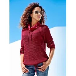 Inspirationen Rollkragenpullover »Pullover« Inspirationen himbeerrot 54