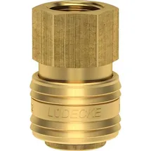 Lüdecke Schnellverschlusskupplung NW 7,2mm, Messing, Serie ES, IG G3/8