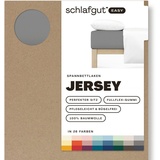 SCHLAFGUT Easy Jersey 140 x 200 - 160 x 200 cm gray mid