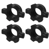 QUARKZMAN Hantel Stange Mutter Langhantel Schraube 2.2cm Spin-Lock Kragen Schraube Sechskant Befestigung Muttern für Krafttraining Fitness 4 Set