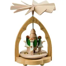 Richard Glässer GmbH Seiffen Richard Glaesser Weihnachtspyramide Wärmespiel Engel 11 cm, Handwerkskunst original Erzgebirge