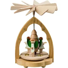 Richard Glässer GmbH Seiffen Richard Glaesser Weihnachtspyramide Wärmespiel Engel 11 cm, Handwerkskunst original Erzgebirge