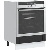 vidaXL Herdumbauschrank Lucca 0 x 0 x 0 cm Schwarz