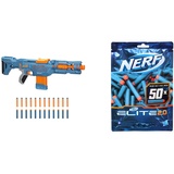 NERF Elite 2.0 Echo CS-10 Blaster – 24 NERF Darts, 10-Dart Clip-Magazin, E9533F02 & Elite 2.0 50er Dart Nachfüllpackung – 50 Nerf Elite 2.0 Darts – kompatibel mit Allen Nerf Blastern