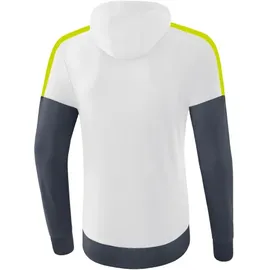 Erima Squad Hoodie white/slate grey/bio lime XL