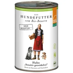 defu Nassfutter Hund Huhn Sensitiv getreidefrei bio 410g