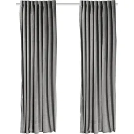 MY HOME »Velvet uni« Multifunktionsband 2 Stk. tlg. Samt, 2-er Set, Vorhang, edel, einfarbig,