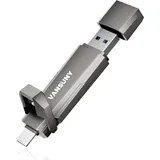 Vansuny USB-C Stick 256GB mit bis zu 1000 MB/s Externe SSD 256GB Dual USB-Stick USB-C + USB A Speicherstick für iPhone 15/16, Android-Telefon, Laptop, Tablet, Mac, Festkörper Laufwerk