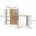 Vicco Schreibtisch Tomy, Weiß/Goldkraft Eiche, 150 x 59 cm 2er Set, Vicco