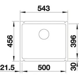 Blanco Subline 500-U basalt + Handbetätigung + InFino