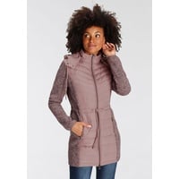 KangaROOS Steppjacke im trendigem Material-Mix mit abnehmbarer Kapuze rosa 36 (S)